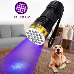 21LED紫光手电筒 LED紫光UV紫外线手电筒 防伪手电筒