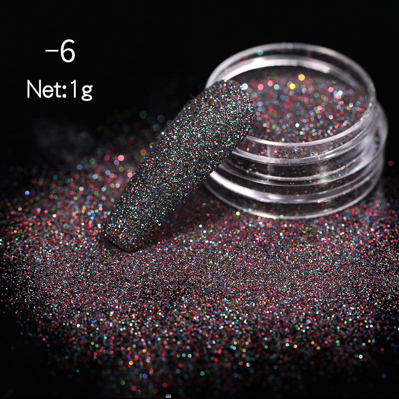 DIY Nail Powder Magic Color Nail Shimmering Powder Woolen Gradient Nail Art Blooming