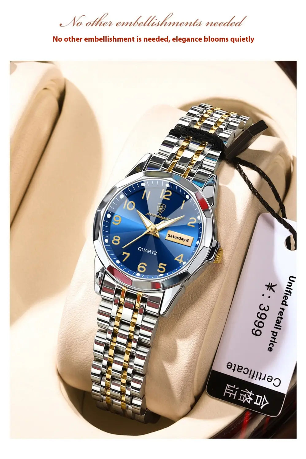 Women’s Waterproof Double Calendar Watch