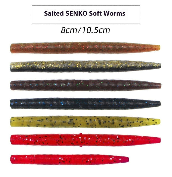 Lure Mandarin Fish Weever Soft Worm Bait 8cm105cm Salted Noodles Worm