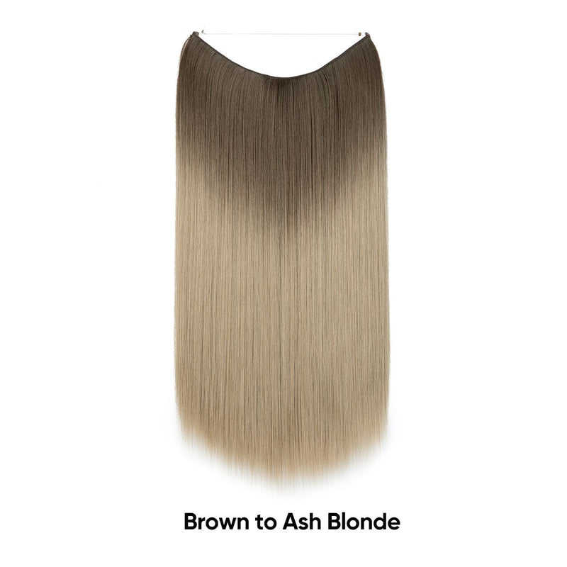 Women's One-piece Adjustable Invisible Straight Multi-color Gradient Hair Extension Fishline