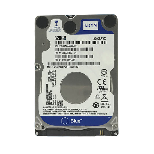2.5 inch laptop mechanical hard drive with 320GB capacity.