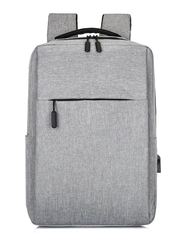 Adjustable straps Oxford cloth backpack bag medium size gray color
