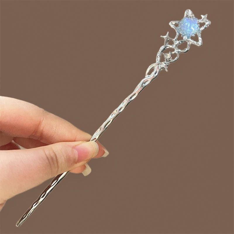 Chinese Style Cool Ice Crystal Moonstone Hairpin