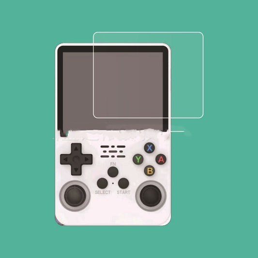 HD tempered glass screen protector for game console with anti-fingerprint technology.