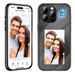 iPhone15 PRO PROMAX NFC墨水屏翻盖手机壳智能创意DIY定制全包边保护壳