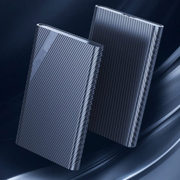 Black 2.5-inch USB 3.0 mobile hard disk case, ABS plastic, supports 4TB SSD storage.