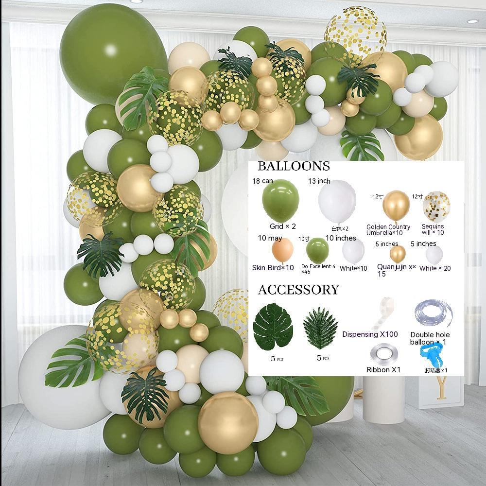 Animal Head Birthday Party Balloon Jungle Set Monstera Theme