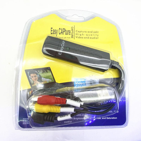 Black Video USB Single Channel Acquisition Card with HDMI interface in blister pack.