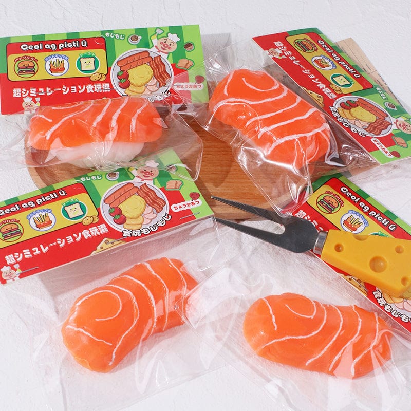 Salmon Slices Pinch Musician Nigiri-zushi Cement Sticky Bag Simulation