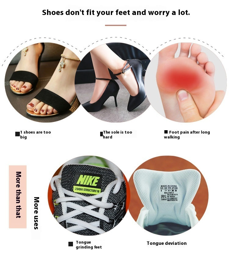 Thin Felt Front Palm Anti-wear Half Size Anti-wear Shoes Tongue Stickers