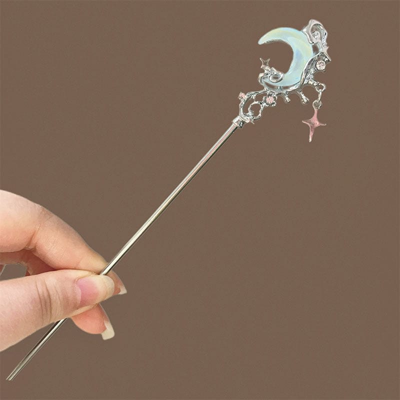 Chinese Style Cool Ice Crystal Moonstone Hairpin