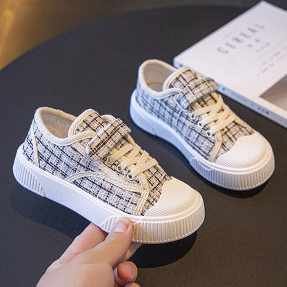 Children's Canvas Soft Bottom Casual Sports Skate Shoes