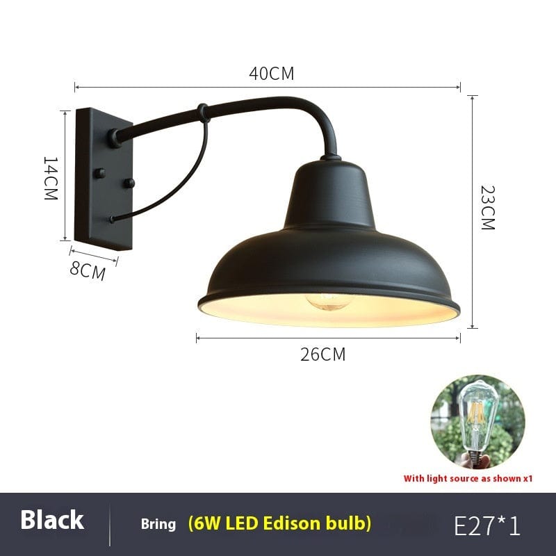 مصباح حائط خارجي LED بتصميم عتيق