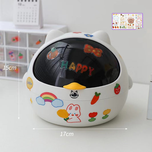 سوب سطح المكتب Can Can Organizer Bucket Office Mini Bear Trash Can