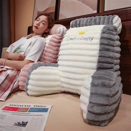Cartoon Artificial Rabbit Fur Large Backrest Balcony Couch Pillow Removable And Washable