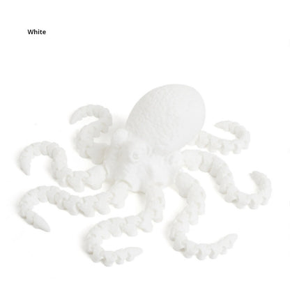Cute Movable Joint Print Octopus Toy