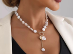 18K Gold-Plated Pearl Drop Necklace