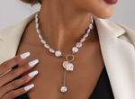 18K Gold-Plated Pearl Drop Necklace