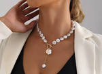 18K Gold-Plated Pearl Drop Necklace