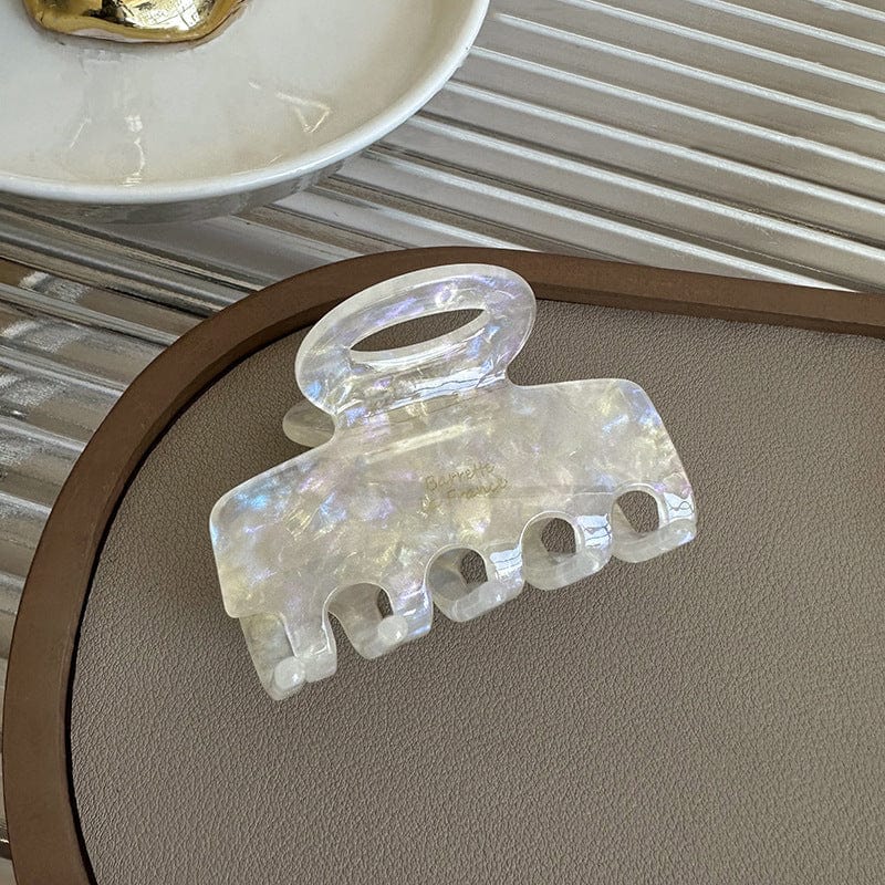 Thick High Ponytail Medium Size Hair Claw Acetate Bronzing Letters High Sense