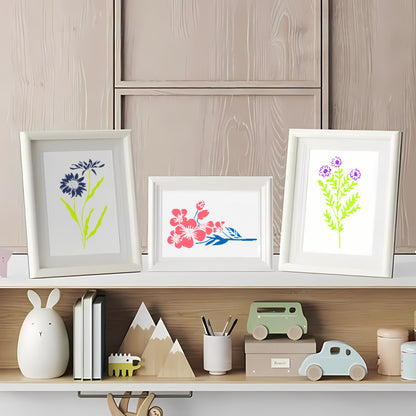 Wildflower Painting Template Flower Plant Spray Painting