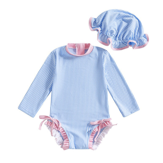 Girls' Striped Fashion Personalized Jumpsuit