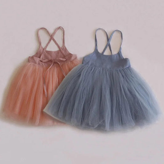 Children's Lace-up Cute Sweet Princess Dress