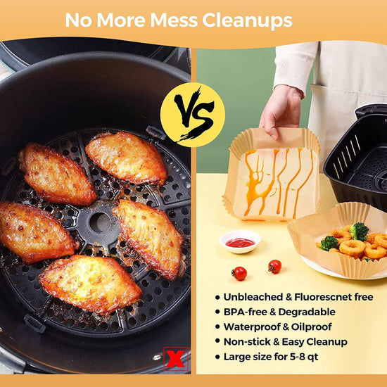 Food Grade Air Fryer Paper Oiled Paper Plate Disposable Baking Paper