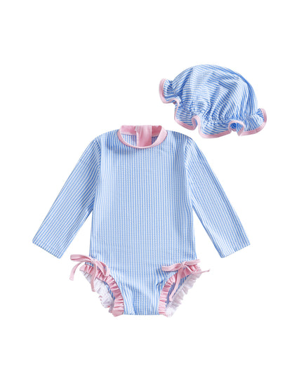 Girls' Striped Fashion Personalized Jumpsuit