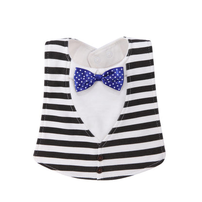 Baby Adjustable Three-dimensional Bow Tie Four-layer Waterproof Saliva Towel