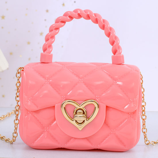 Plastic Transparent Jelly Mini Love Handbag
