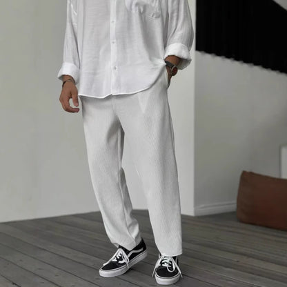 Hong Kong Style Loose Straight Sports Casual Pants
