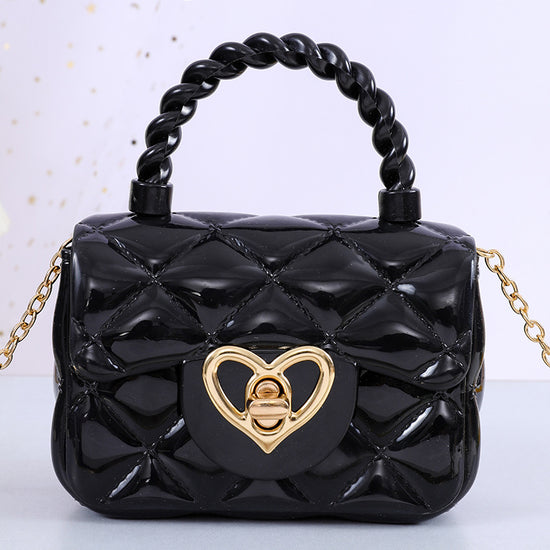 Plastic Transparent Jelly Mini Love Handbag