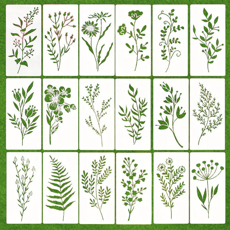 Wildflower Painting Template Flower Plant Spray Painting