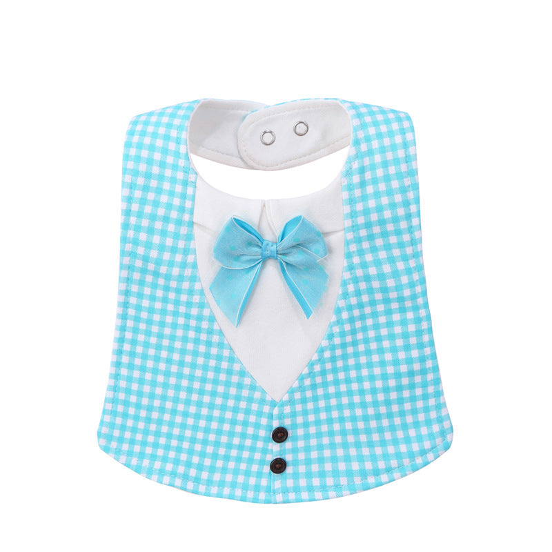 Baby Adjustable Three-dimensional Bow Tie Four-layer Waterproof Saliva Towel