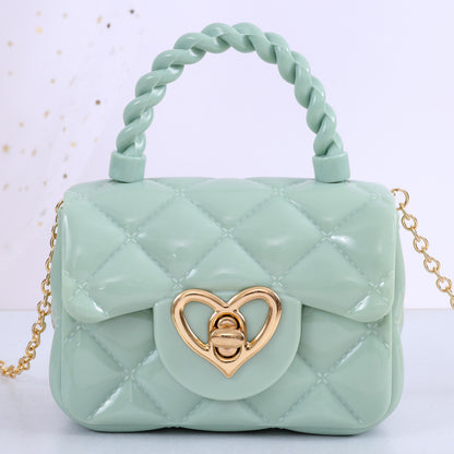 Plastic Transparent Jelly Mini Love Handbag