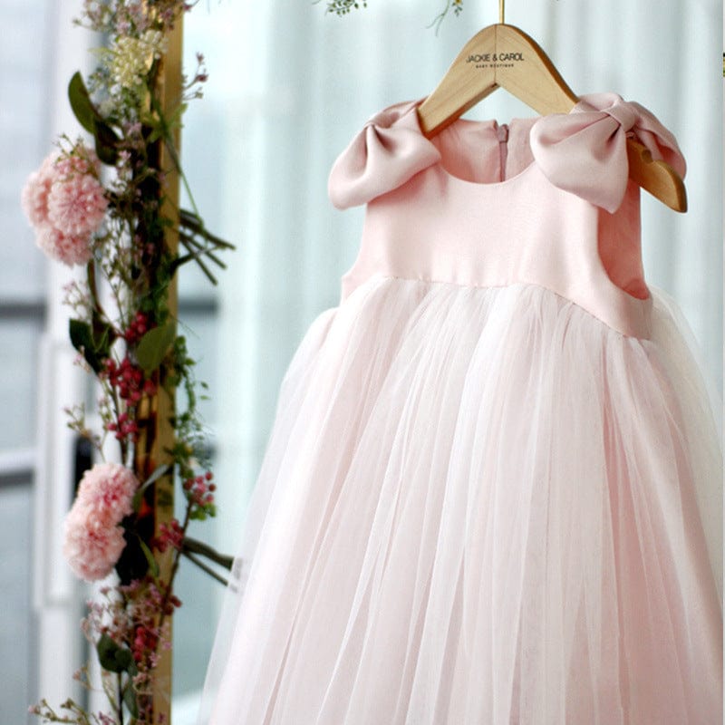 Baby Girl Princess Dress Flower Girl Wedding Puffy Yarn Dress