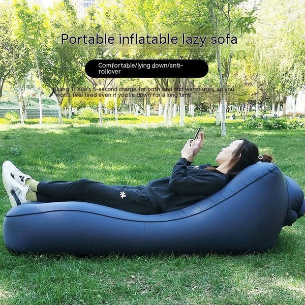 Camping Sofa Inflatable Sofa Portable Air Bed Outdoor Airbed Casual Beach Recliner Floatation Bed