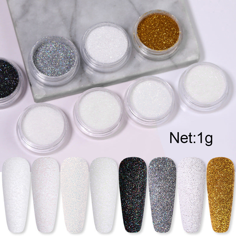 DIY Nail Powder Magic Color Nail Shimmering Powder Woolen Gradient Nail Art Blooming