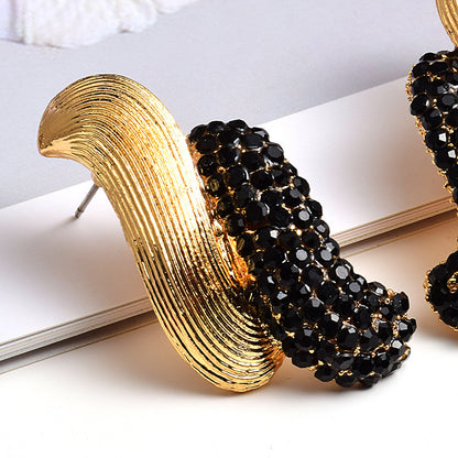 European And American Style Trendy Earrings Diamond
