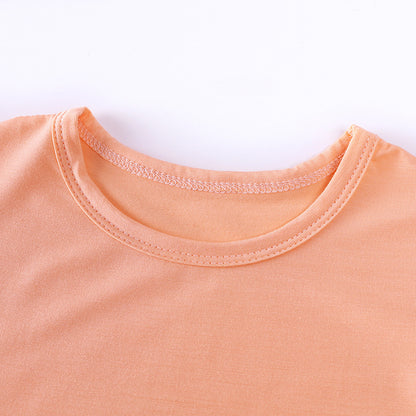 Modal Baby Short Sleeve Solid Color Jumpsuit