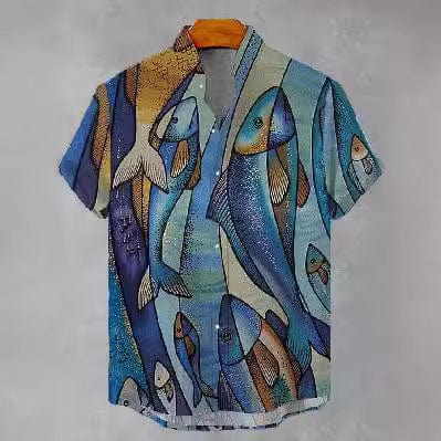 Hawaiian Printed Short Sleeved Shirt