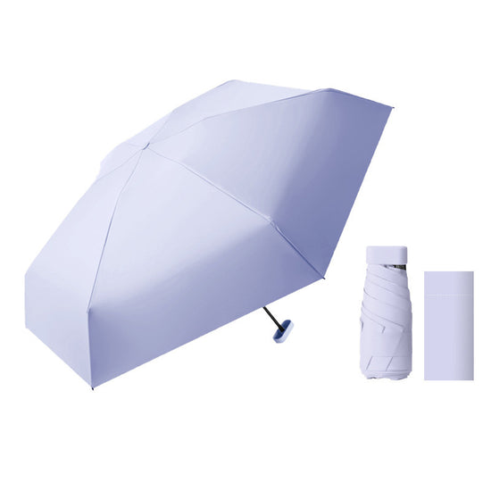 Ultra-light Six-fold Flat Capsule Sun Protection Umbrella