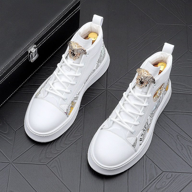Men's Fashion Personality Versatile Print Board Shoes