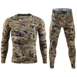 Men's camouflage thermal exercise underwear set, ESDY brand.