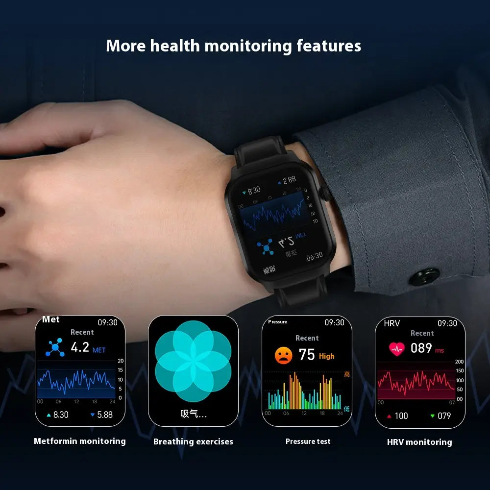 G43 Blood Oxygen Body Temperature Heart Rate Sleep NFC Multi-function Smart Watch