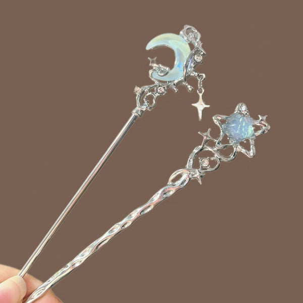 Chinese Style Cool Ice Crystal Moonstone Hairpin