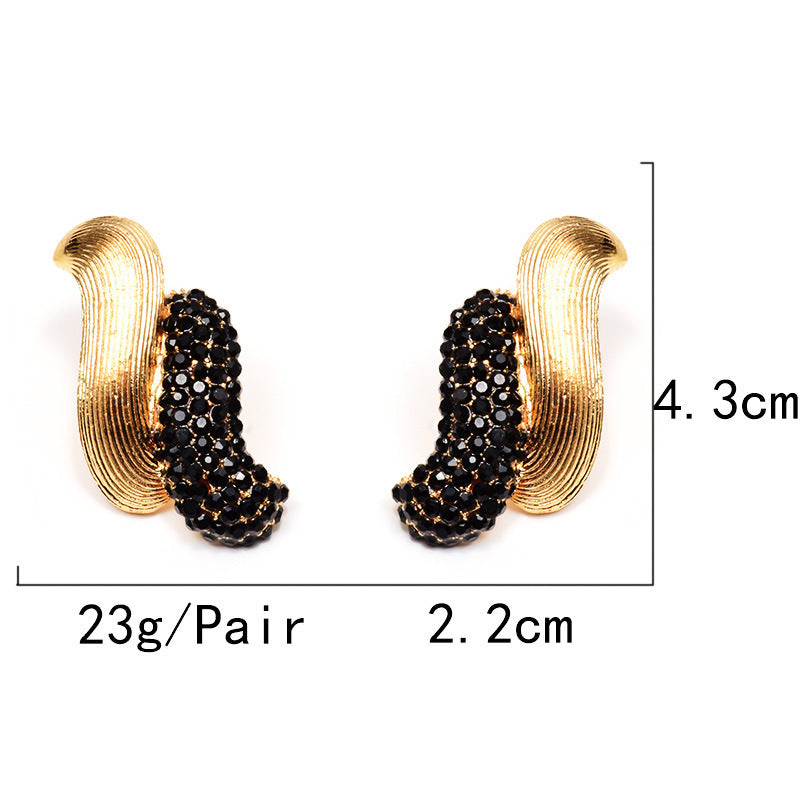 European And American Style Trendy Earrings Diamond