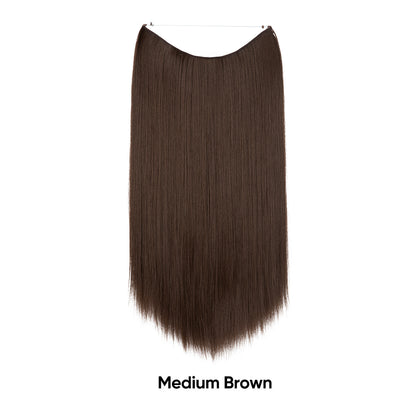 Women's One-piece Adjustable Invisible Straight Multi-color Gradient Hair Extension Fishline